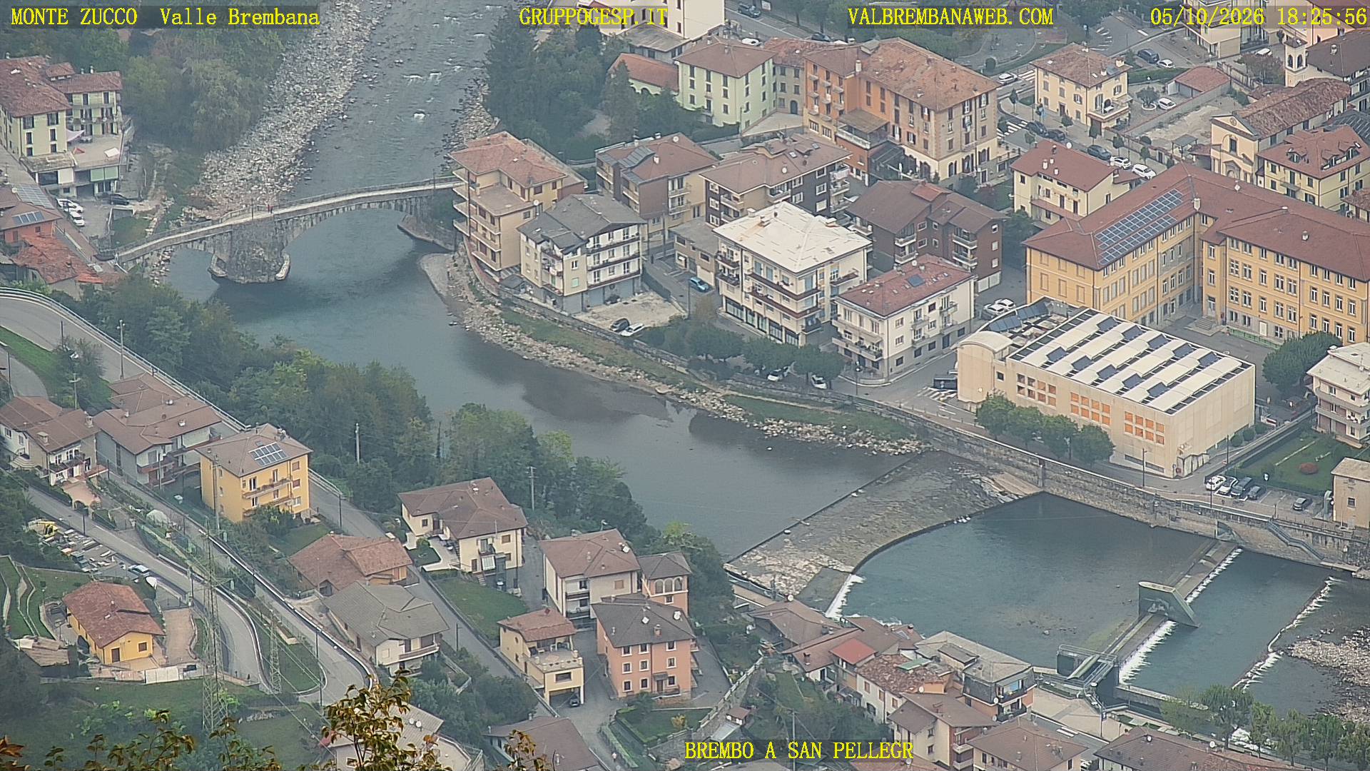 Vista sul Fiume Brembo a San Pellegrino Terme