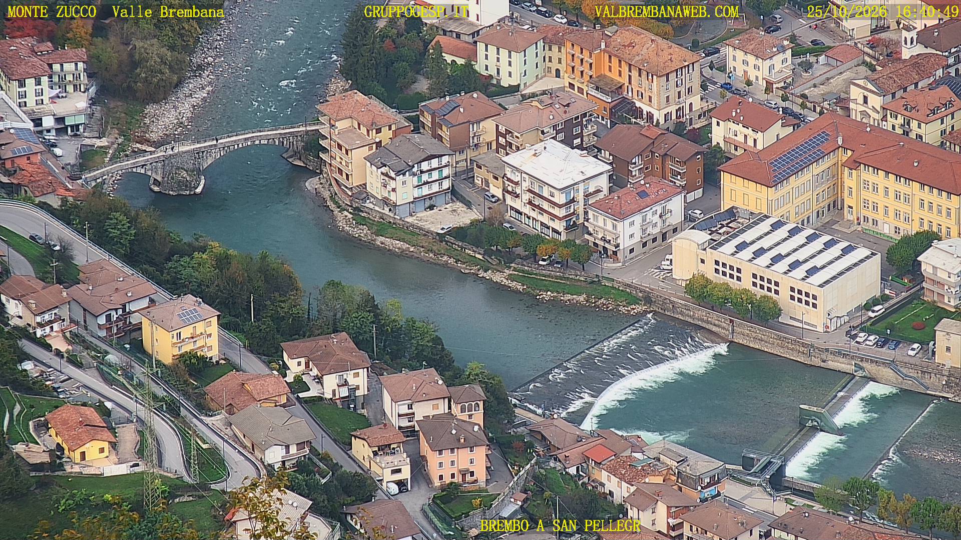 Vista sul Fiume Brembo a San Pellegrino Terme